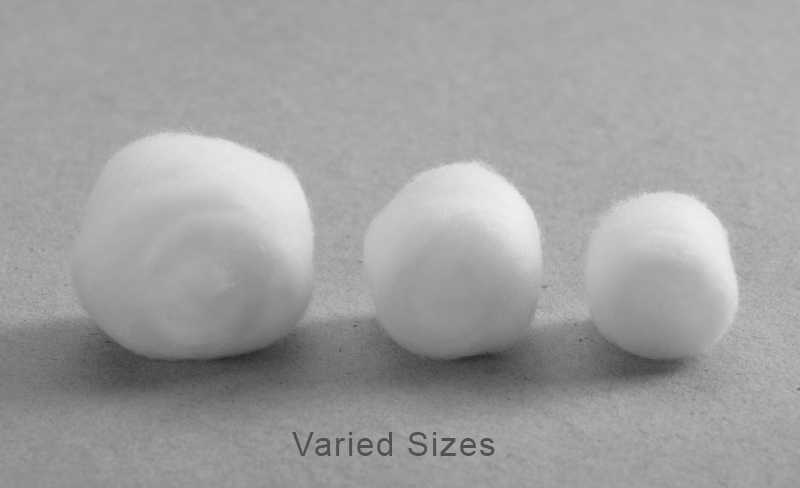 Cotton balls in various size by Lavino Kapur